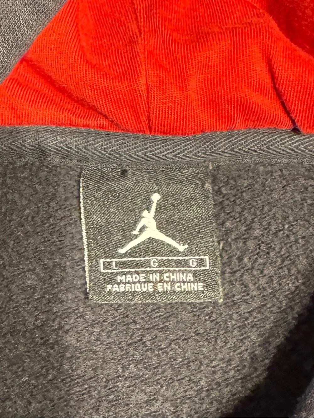 Jordan Air Jordan Wings Hoodie Men’s L Retro/Y2K Black Red Jumpman Heavyweigh